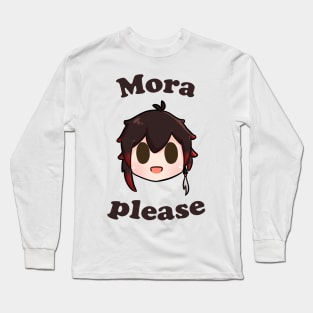 Genshin impact Zhongli mora please Long Sleeve T-Shirt